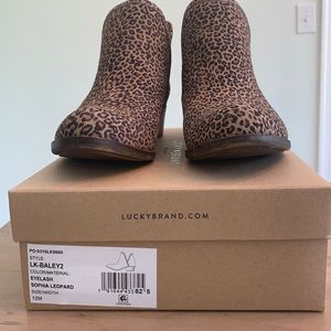 Leopard ankle boots